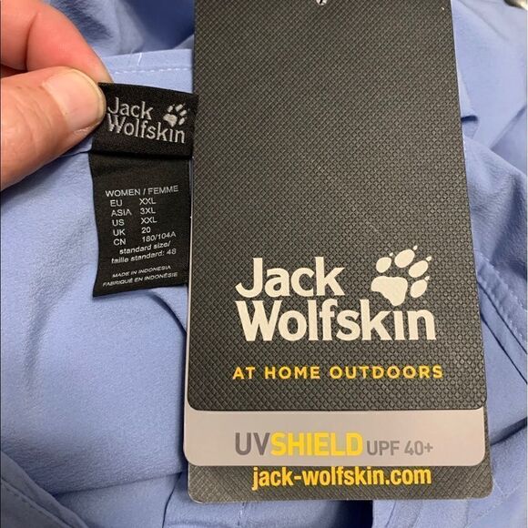 New! Jack Wolfskin Blue Victoria Button Down XXL - Picture 5 of 7